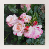 Rozen bloemen, roze rode witte rozen legpuzzel (Horizontaal)
