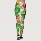 Rozen Bloemen  stijl Art Leggings (Achterkant)