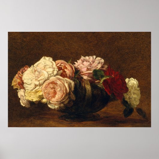 Rozen bloemen stilleven schilderen poster (Voorkant)