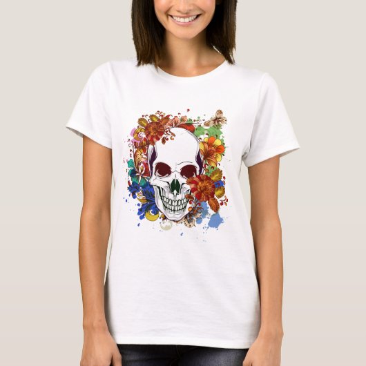 Rozen bloemen t-shirt (Voorkant)