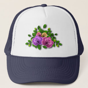 Rozen bloemen trucker pet