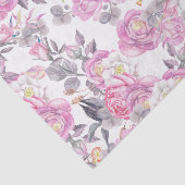 Rozen bloemen van het donkergrijze elegant land tissuepapier (Detail)