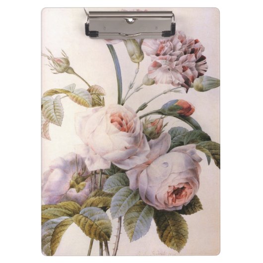  rozen bloemen van P.J. Redoute Klembord (Voorkant)