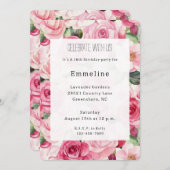  Rozen Bloemen Verjaardag Kaart (Voorkant / Achterkant)