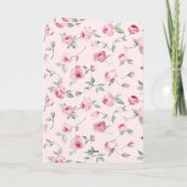 Rozen Bloemen Verjaardag Kaart (Achterkant)