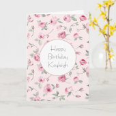  Rozen Bloemen Verjaardag Kaart (Gele Bloem)