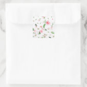 Rozen bloemen vierkante sticker (Tas)