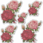  Rozen Bloemen Vinyl Contour Stickers (Voorkant)