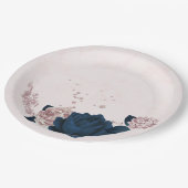 rozen bloemen voor de marine papieren bordje (Gekanteld)