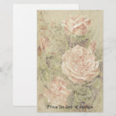 Rozen bloemen voor handgemaakt papier (Voorkant / Achterkant)