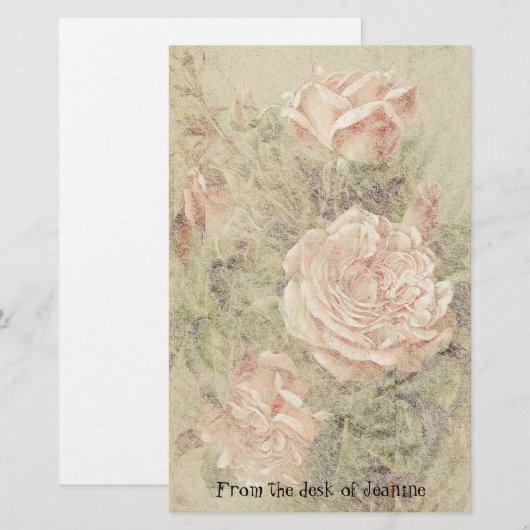 Rozen bloemen voor handgemaakt papier (Voorkant / Achterkant)