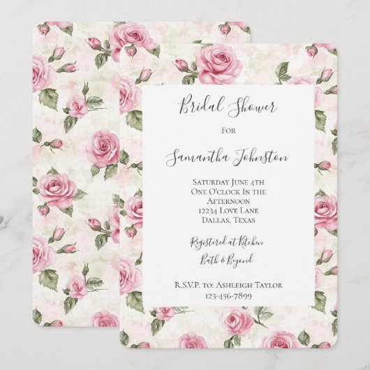  Rozen Bloemen Vrijgezellenfeest Kaart (Voorkant / Achterkant)