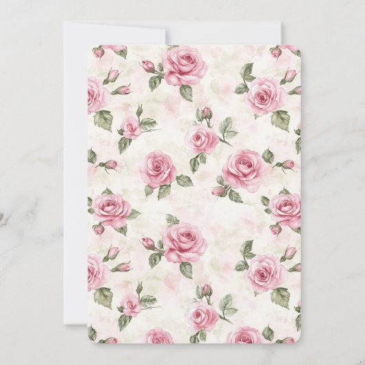  Rozen Bloemen Vrijgezellenfeest Kaart (Achterkant)