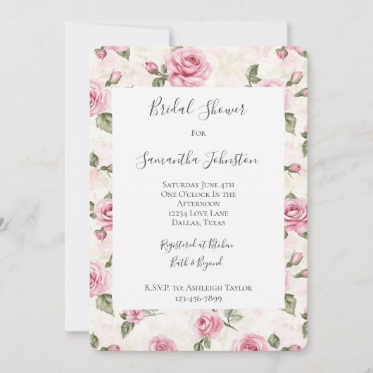  Rozen Bloemen Vrijgezellenfeest Kaart (Voorkant)