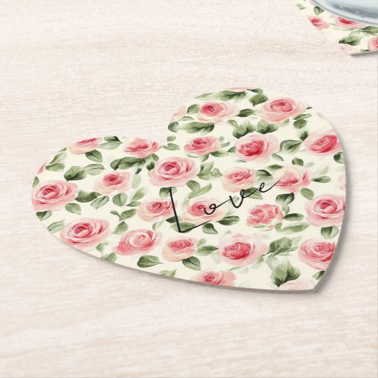  Rozen Bloemen Vrijgezellenfeest Kartonnen Onderzetters (Gekanteld)