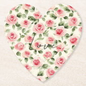  Rozen Bloemen Vrijgezellenfeest Kartonnen Onderzetters (Voorkant)
