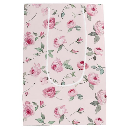  Rozen Bloemen Vrijgezellenfeest Medium Cadeauzakje (Achterkant)