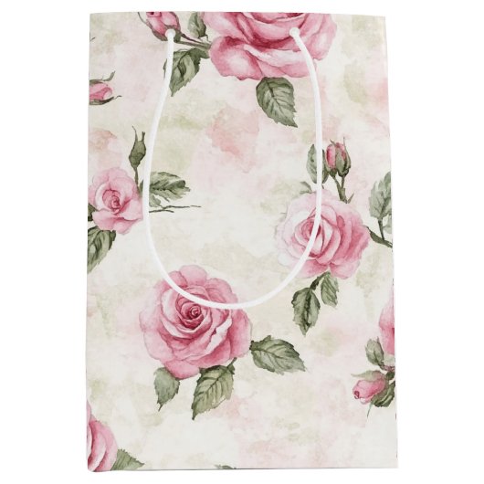 Rozen Bloemen Vrijgezellenfeest Medium Cadeauzakje (Voorkant)