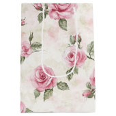 Rozen Bloemen Vrijgezellenfeest Medium Cadeauzakje (Achterkant)