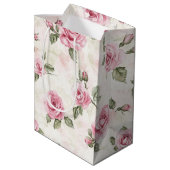 Rozen Bloemen Vrijgezellenfeest Medium Cadeauzakje (Achterkant Gekanteld)