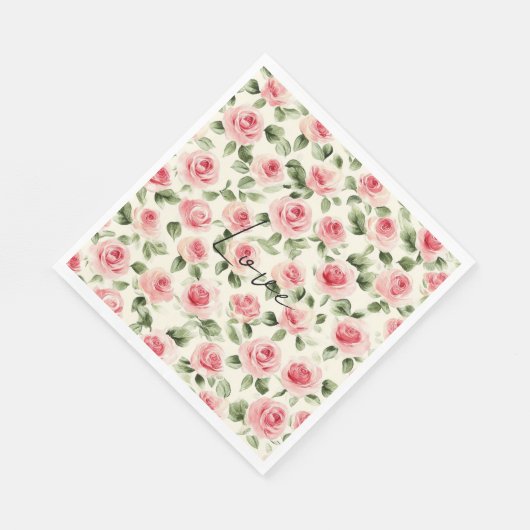  Rozen Bloemen Vrijgezellenfeest Servet (Hoek)