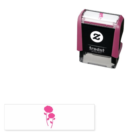 Rozen bloemen  zelfinktende stempel (In situ)