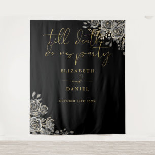 Rozen Bloemenfeest Gotische bruiloft Foto Prop Wandkleed