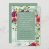 Rozen Bloemengrens Inspirerend Schrift Kaart (Voorkant / Achterkant)