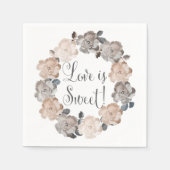 Rozen Bloemenkrans Trouwsuite Servetten (Voorkant)
