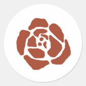 Rozen bloemenmotief blokdruk Stickers (Voorkant)