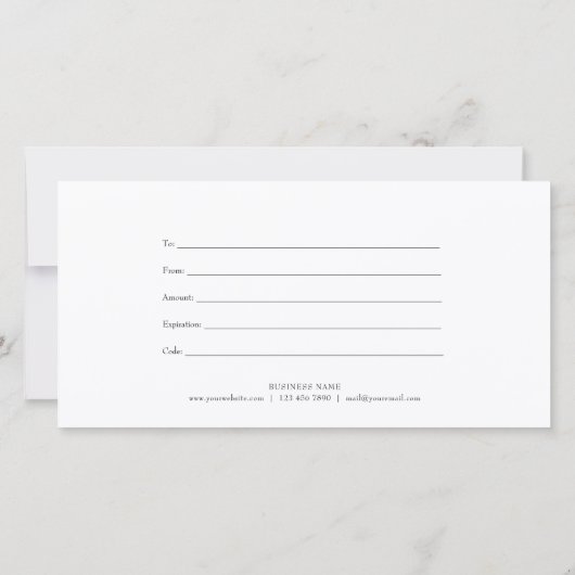 Rozen Bloemenslingers Script Cadeaubon (Achterkant)