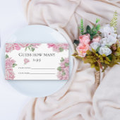 Rozen bloemenspel - raad hoeveel rozen bruidsspel informatiekaartje