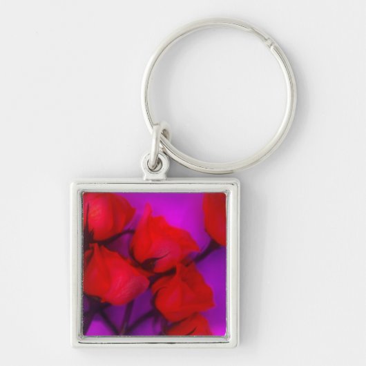 Rozen/bloemetjes Sleutelhanger (Voorkant)