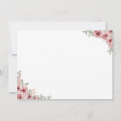 Rozen Bloemhart Script Details Informatiekaart Kaart (Achterkant)