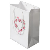 Rozen Bloemhartige Bruidsdouche Medium Cadeauzakje (Achterkant Gekanteld)