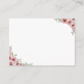 Rozen Bloemhartje Script Wishing Well Bruiloft Informatiekaartje (Achterkant)