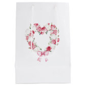 Rozen Bloemhartjes Bruidsmeisjesfeest Medium Cadeauzakje (Achterkant)