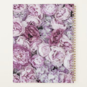 Rozen Bloemig Meisjesachtig Roze Schrift Monogram  Planner (Achterkant)