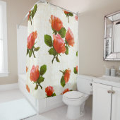 Rozen bloemmotief,  achtergrond. douchegordijn (In situ)