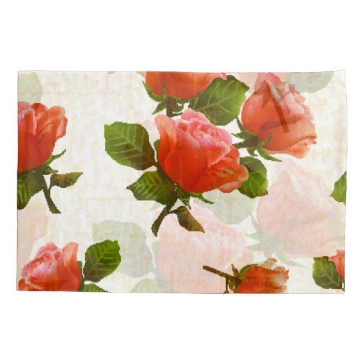 Rozen bloemmotief, achtergrond. kussensloop (Achterkant)