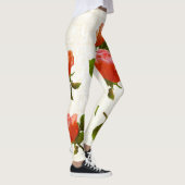 Rozen bloemmotief,  achtergrond. leggings (Rechts)