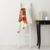 Rozen bloemmotief,  achtergrond. sherpa deken (In situ)