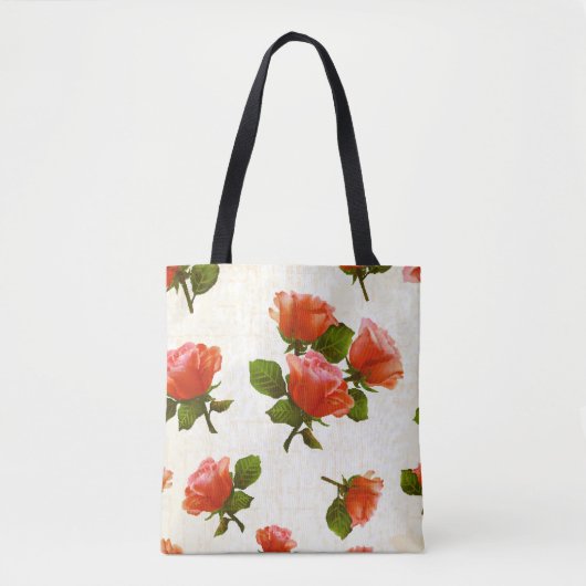 Rozen bloemmotief,  achtergrond. tote bag (Voorkant)