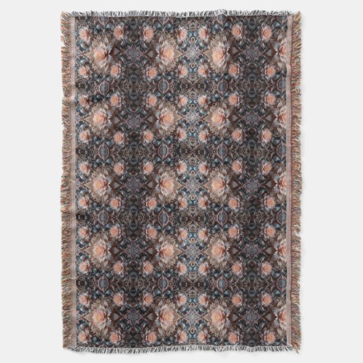 Rozen bloempatroon deken (Voorkant Verticaal)