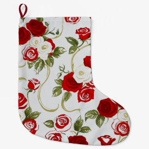 Rozen bloempatroon grote kerstsok
