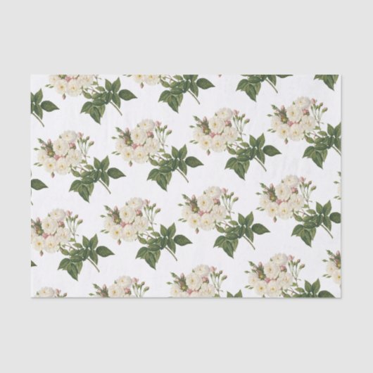 Rozen bloempatroon tissuepapier (Voorkant)