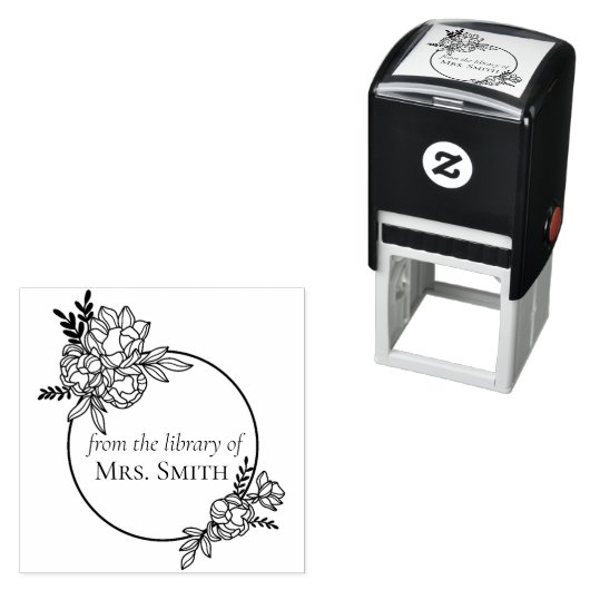 Rozen Bloemstuk Uit de Bibliotheek Van Zelfinktende Stempel (In situ)