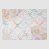 Rozen bloesems op  retro Antiek kant Tissuepapier (Voorkant)
