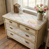 Rozen bloesems op  retro Antiek kant Tissuepapier