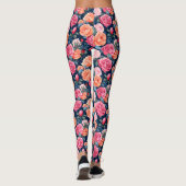 Rozen Blooming Flowers Pattern Leggings (Achterkant)
